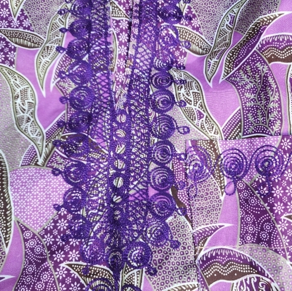 African‎ waxed cotton print top XL. 1X - Picture 2 of 9